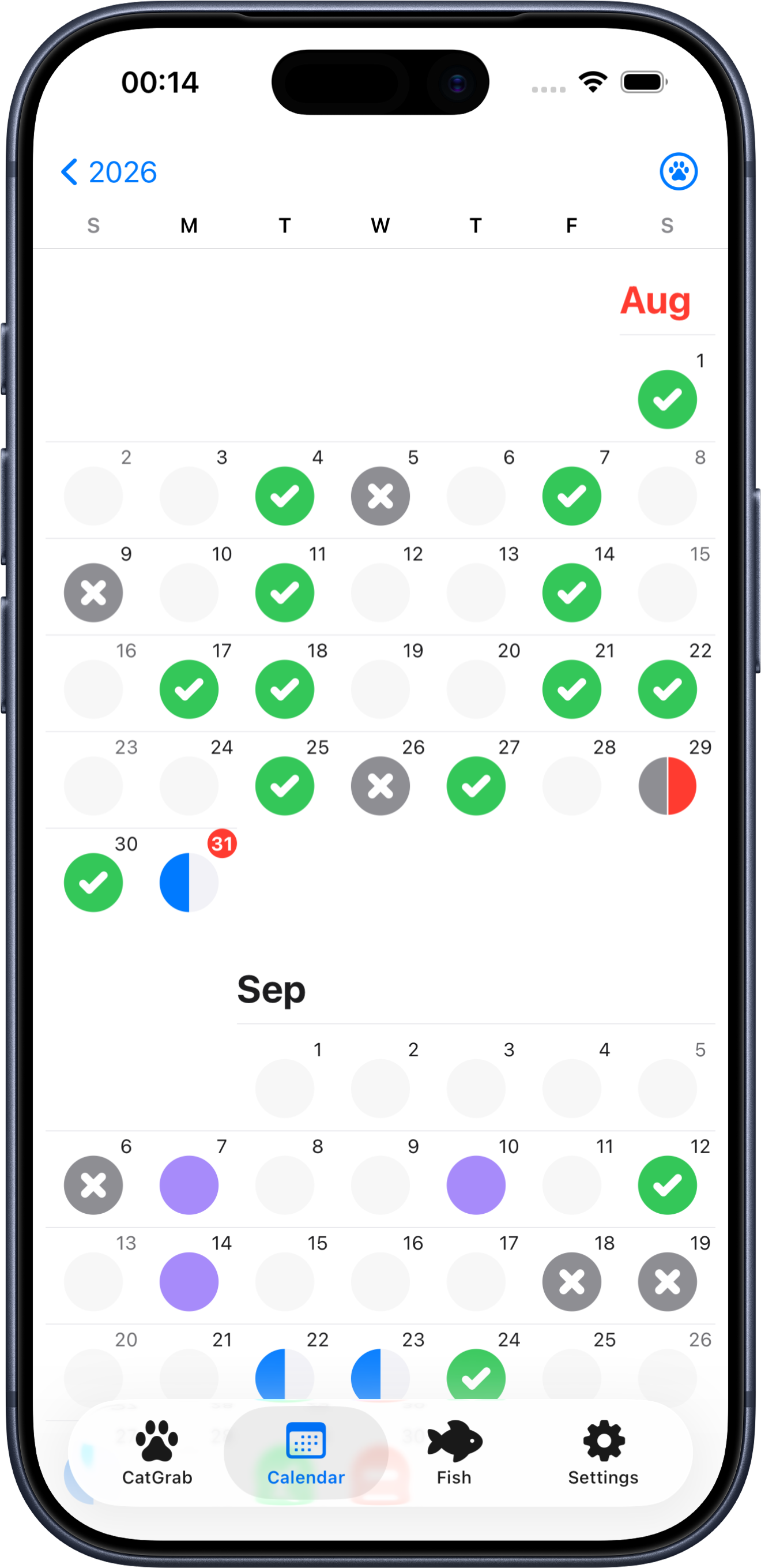 The month in state colours